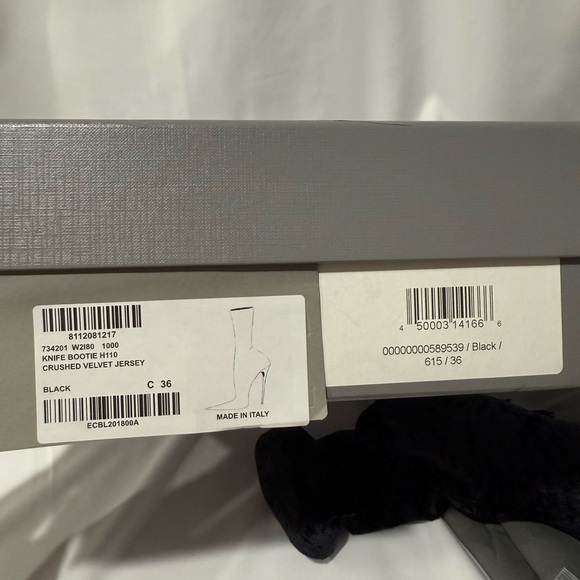 BALENCIAGA KNIFE BOOTIE CRUSHED VELVET JERSEY - Picture 9 of 11